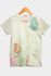 Blusa Borboletas Verde Em Malha Dry Confortly Scrub