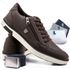 Kit Sapatenis Masculino Franshoes Calce Facil Café + Cinto de Gorgorão + 3 Pares de Meia Lupo 189