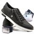 Kit Sapatenis Masculino Franshoes Calce Facil Preto + Cinto de Gorgorão + 3 Pares de Meia Lupo 189
