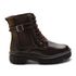 Bota Coturno Feminino Franshoes Angel Cano Curto Com Elástico E Atacador Café