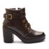 Coturno Franshoes Feminino Valentina Com Fechamento Lateral e Atacador - Café