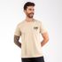 Camiseta Masculina Franshoes Casual 100% Algodão Gota Creme Manga Curta