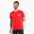 Camiseta Masculina Franshoes Casual 100% Algodão Gota Vermelho Manga Curta