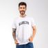 Camiseta Masculina Franshoes Casual 100% Algodão Brooklyn Branco Manga Curta