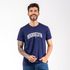 Camiseta Masculina Franshoes Casual 100% Algodão Brooklyn Azul Marinho Manga Curta