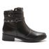 Bota Feminina Franshoes Melissa Cano Curto com Detalhes Metálicos Preto