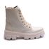 Coturno Franshoes Feminino Off White com Atacador