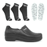 Kit Sapato Antiderrapante BB65 Preto Soft Works EPI + 3 Pares Meias + 1 Par Palmilhas 