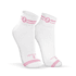 Meia de Algodão Cano Médio Branco com Rosa Soft Works