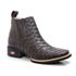 Bota Masculina Cano Curto Bico Quadrado Escamada - Latego Café/Latego Café