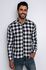 Camisa Xadrez Preto e Branco Masculina 