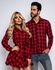 Kit Camisa e Chemisier Xadrez Vermelho