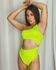 Maiô Resort Amarelo Neon Mula Manca Um Ombro Só