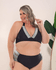 Biquíni Las Vegas Plus Size Tiras Preto e Prata