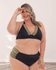 Biquíni Las Vegas Plus Size Tiras Preto e Dourado