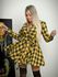 Vestido Chemisier Xadrez Preto com amarelo