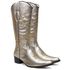 Bota Texana Feminina Metalizado Prata