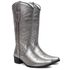 Bota Texana Feminina Metalizado Dourado