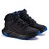 Coturno Masculino Legendários Bota Em Couro Genuíno Sola Eva Lançamento - Preto Azul - Extra Leve