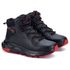 Bota Masculina Storm Coturno Couro Genuíno Solado EVA - Preto Vermelho - Extra Leve