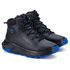 Bota Masculina Storm Coturno Couro Genuíno Solado EVA - Preto Azul - Extra Leve