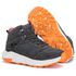 Bota Prime Masculina Original Coturno Couro Resistente Sola EVA - Cinza Laranja - Extra Leve
