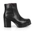 Bota Coturno Couro Issy Plain Preto Tratorada