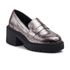 Mocassim Matemwe Couro Metalizado Onix