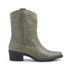 Bota Western Texas Grapevine Couro Croco Sálvia
