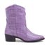 Bota Western Texas Grapevine Couro Croco Violeta