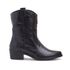Bota Western Texas Grapevine Couro Croco Preto