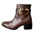 Bota Agatha em Couro Café