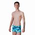Sunga Boxer Adulta Estampada com Regulagem Azul Celeste 