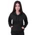 Blusa de Frio Moletom Feminina Com Capuz Preta