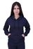 Blusa de Frio Moletom Feminina Com Capuz Azul Marinho