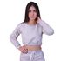 Blusa Moletom Cropped Infantil Liso Cinza