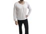 Conjunto Pijama de Frio Masculino Manga Longa Malha PV Branco e Preto