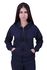 Blusa Moletom Com Zíper Plus Size Azul Marinho