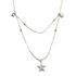 Chocker Dupla Estrela Cravejada em Prata 925