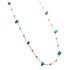 Corrente Longa Boho Azul Banhada a Ouro