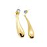 Brinco Gota Organic Pendente Banhado a Ouro
