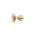Brinco Argola P Oval Abaulada Cravejada Banhado a Ouro