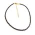 Choker Cristais Marrom Café Banhado a Ouro
