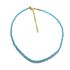 Choker Cristais Azul Céu Banhado a Ouro