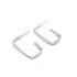 Brinco Meia Argola G Basic Retangular em Prata 925