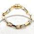 Pulseira Elos Retangulares Mix de Banhos Banhada a Ouro
