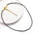 Chocker Cristais Prata Banhada a Ouro