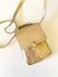 Bolsa CrossBody 2 em 1 Dourada e Off em Couro Legítimo