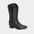 Bota Villa Griffe Western Bordado Preto