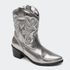 Bota Villa Griffe Western Texas Cano Curto - Prata Velho